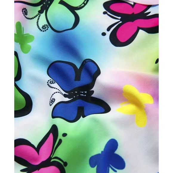 BEAUTY U - Girls Sz 5 - 6 Off-the-Shoulder Butterfly Swimsuit - Picture 6 of 10